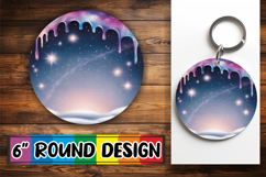 Radiant Circle Coaster Sublimation, Winter Product Image 1