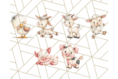 Baby Farm Animal Clipart, Cute Farm Yard Animals Png Product Image 7
