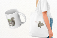 Watercolor Spring Squirrel Clipart Product Image 4