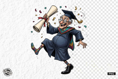 Whimsical Graduation Grandpa Clipart Product Image 1