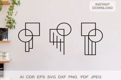 svg file "Abstraction set of 3 pieces" Product Image 2