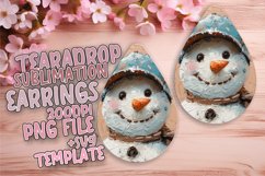 Lovely Teardrop Design for Sublimation , Snowman Product Image 1