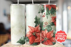 Christmas Flowers Tumbler | Christmas Tumbler Wrap Product Image 1
