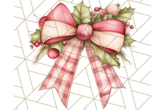 Muted Cozy Christmas Bows PNG Clipart, Winter Holiday Png Product Image 3