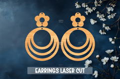 Summer Style Laser Cut Earrings SVG File Product Image 1