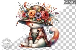 Floral Crown Cat Sublimation Clipart Bundle Product Image 10
