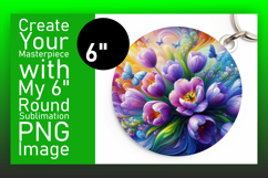 Dynamic Round Design Car Coaster PNG , Flowers Product Image 1