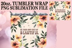 Joyful heart 20oz tumbler wrap, Flower Quote Product Image 1