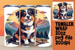 Mountain Trailblazer Pup Tumbler Wrap - Sublimation Product Image 1