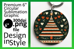 Vibrant Round Design Keychain Template , Holiday Product Image 1