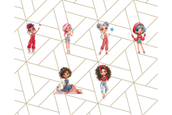 Patriotic Fashion Girl Clipart PNG for 4th of July Product Image 7