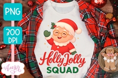 Holly Jolly PNG design, Cute Mama Claus sublimation Product Image 5