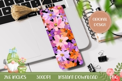 Wildflowers Bookmark Design, Art Flowers Bookmark PNG Product Image 1