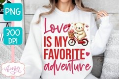 Love is my favorite adventure PNG design, Valentine&#039;s day Product Image 3