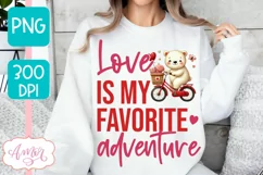Love is my favorite adventure PNG design, Valentine's day Product Image 3