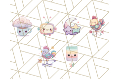 Kawaii Weather Clipart PNG, Cute Pastel Weather Icons Product Image 7