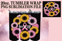 Happy Smiles 20oz tumbler wrap, Breast Cancer Product Image 1