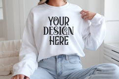 White Gildan 18000 Sweatshirt Model Mockups, Product Image 1