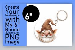 Whimsical Wonders: Watercolor Gnome Round Design Product Image 1