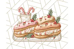 Christmas Sweet Shoppe Clipart PNG, Pastel Bakery Art Product Image 3