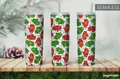 Christmas Glitter Tumbler Wrap | PNG | Sublimation Product Image 1