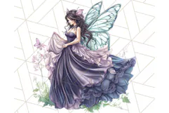 Gothic Fairy & Potion Clipart, Dark Fantasy PNG Printable Product Image 3