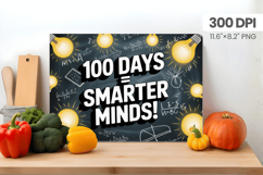 100 days of school Cutting Board PNG Design, Teacher PNG Product Image 1