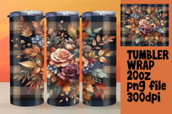 Beautiful 20oz Tumbler Artwork , Autumn Flower Product Image 1