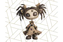 Creepy Dolls Clipart PNG Haunted Toy Characters Product Image 3
