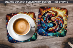 Valentine Coaster Sublimation, Valentine Coaster PNG Design Product Image 1
