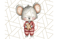 Christmas Pets in Pajamas Clipart PNG, Christmas Png Clipart Product Image 3