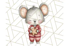 Christmas Pets in Pajamas Clipart PNG, Christmas Png Clipart Product Image 3