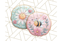 Summer Cookie Png, Bee, Butterfly &amp; Flower Cookie Clipart Product Image 3