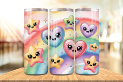 Valentine’s Day Kawaii Hearts Tumbler Wrap PNG Big Bundle Product Image 10