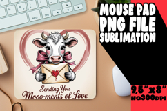 BRIGHT MOUSE PAD INSPIRATIONAL DESIGN, Cute Cow Product Image 1