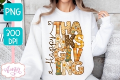 Happy Thanksgiving shirt sublimation PNG | Fall shirt PNG Product Image 2