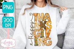Happy Thanksgiving shirt sublimation PNG | Fall shirt PNG Product Image 2