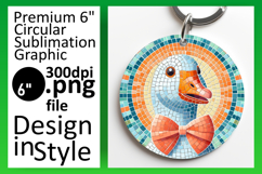 Vibrant Round Design for Keychains , Goose Product Image 1