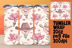 Vintage Watercolor Flower Earring Sublimation 20oz Product Image 1