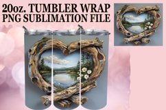 Heartland Haven: Wooden Heart Tumbler Product Image 1