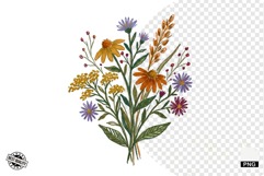 Autumn Wildflowers Meadow Clipart Product Image 1