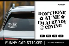 Funny Car Sticker Saying | Vehicle Decal - Don't Honk At Me Product Image 1