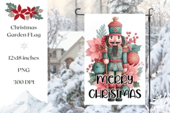 Cartoon Christmas Nutcracker Garden Flag Template Product Image 1