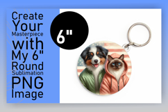 Vibrant Round Design Car Coaster PNG , Dog and cat Product Image 1