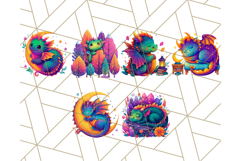 Cute Fantasy Dragon Clipart PNG, Bold Baby Dragon Clip Art Product Image 7