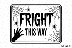 Fright this way Svg | Halloween Svg | Svg Cut Files Product Image 1