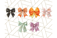 Halloween Bow Clipart, Bright Holiday Ribbon PNG Product Image 7