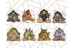 Halloween Cottagecore Barn PNG Clipart, Fall Style Product Image 4