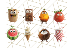 Cute Food PNG Clipart, 3D Kawaii Characters Product Image 8