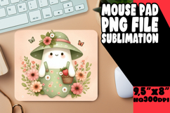 VIBRANT MOUSE PAD SUBLIMATION PNG, Cute Ghost Product Image 1